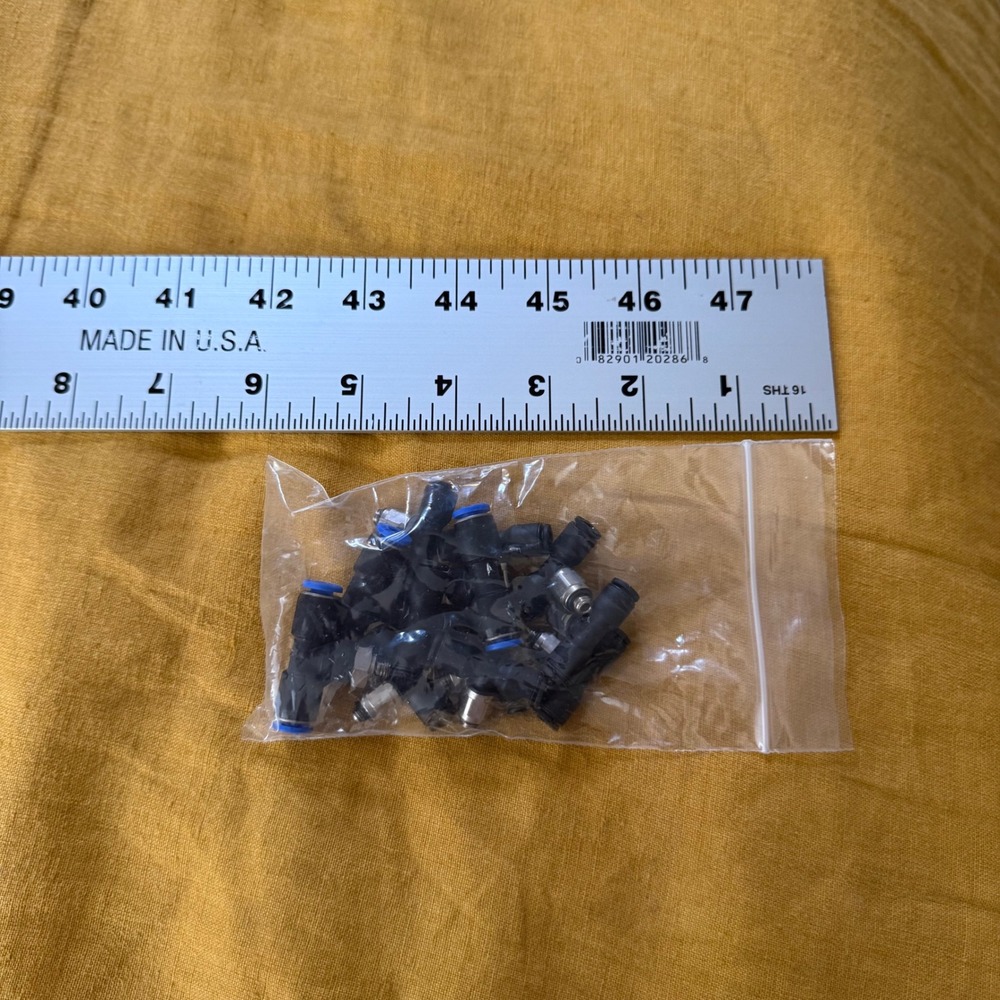 Legris 3109 Male Branch Tee Pneumatic Fittings 4mm 5/32 Push to Connect Black